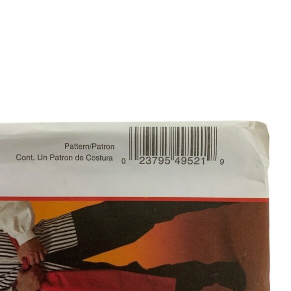 McCalls M4952 Pirate Costume Sewing Pattern Adult Sizes XS-XL 2005 - Picture 4 of 4